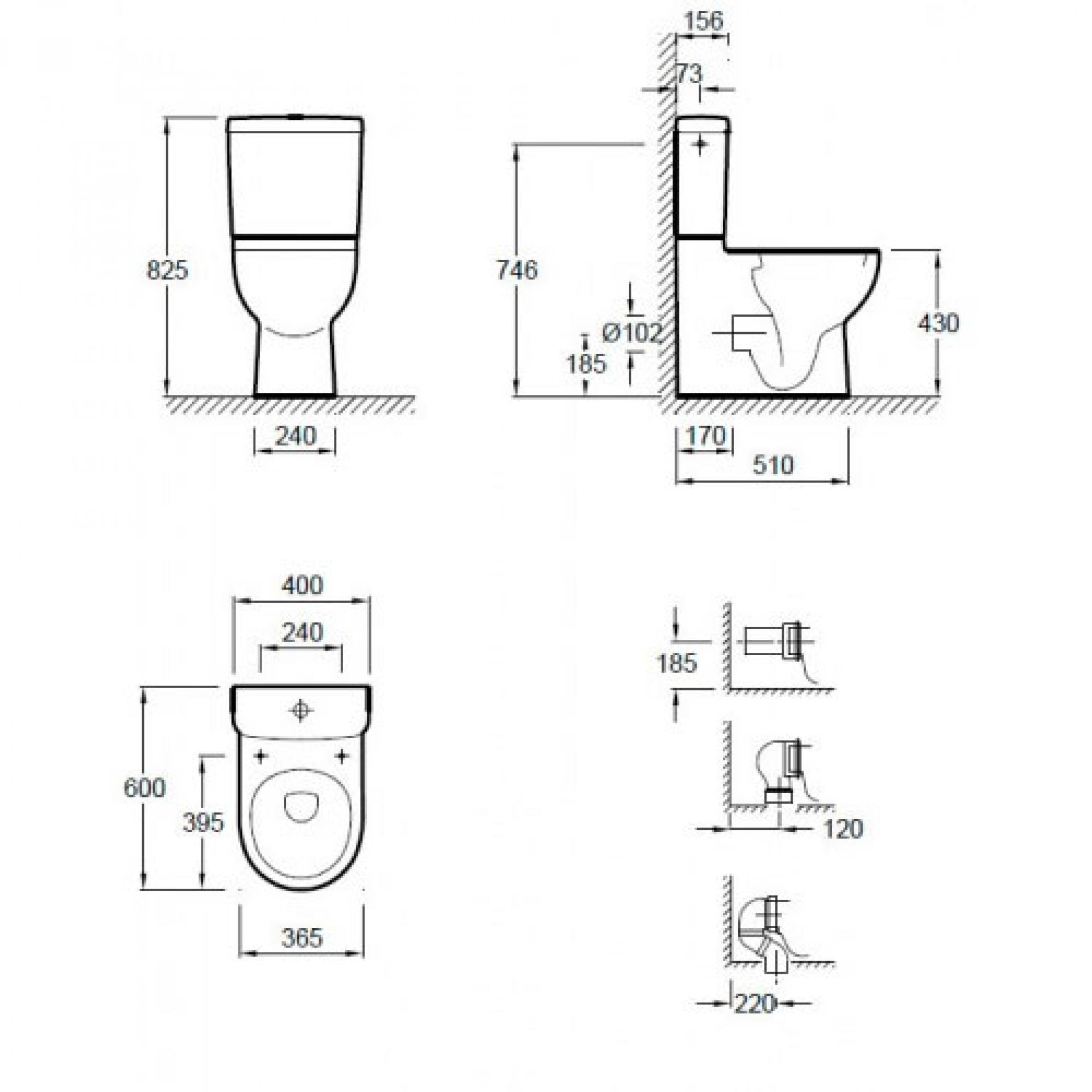 компактный унитаз для маленького туалета угловой