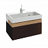 Комплект мебели 80 см Jacob Delafon Terrace с раковиной EXD9112-00, тумбой EB1186-N23, коричневый лак