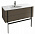 Комплект мебели 120 см Jacob Delafon Nouvelle Vague с раковиной EXAP112-Z-00, тумбой EB3036-NR2, коричневая кожа