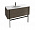 Комплект мебели 100 см Jacob Delafon Nouvelle Vague с раковиной EXAQ112-Z-00, тумбой EB3032-NR2, коричневая кожа
