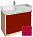 Комплект мебели 90 см Jacob Delafon Rythmik pure с раковиной EVP112-00, тумбой EB1771- M75, матовый малиновый