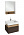 Комплект мебели 60 см Jacob Delafon Terrace с раковиной EXE112-00, тумбой EB1185-N23, зеркалом EB1180D-NF, ледяной коричневый лак