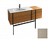 Комплект мебели 145 см Jacob Delafon Nouvelle Vague с раковиной EXAQ112-Z-00, тумбой EB3037RU-NR2, коричневая кожа