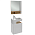 Комплект мебели 50 см Jacob Delafon Terrace с раковиной EGA012-00, тумбой EB1178-G1C, зеркалом EB1180D-NF, белый блестящий лак