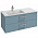 Комплект мебели 100 см Jacob Delafon Vox с раковиной EB2103-DD4, тумбой EB2075-R1-M43, матовый аквамарин