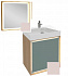 Комплект мебели 65 см Jacob Delafon Rythmik Pure с раковиной EVN112-00, тумбой EB1770-M78, зеркалом EB1772-M78, матовый пыльная роза