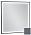 Зеркало с подсветкой 60 см Jacob Delafon Allure EB1433-S40, лакированная рама насыщенный серый сатин
