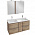Комплект мебели 140 см Jacob Delafon Soprano с раковиной EXJ122-00, тумбой EB1332-E10, зеркалом EB1338-NF, Квебекский дуб