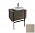 Комплект мебели 80 см Jacob Delafon Nouvelle Vague с раковиной EVI102-00, тумбой EB3039-NR2, коричневая кожа