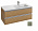 Комплект мебели 100 см Jacob Delafon Vox с раковиной EB2102-DD1, тумбой EB2026-RA-N29, серая кожа